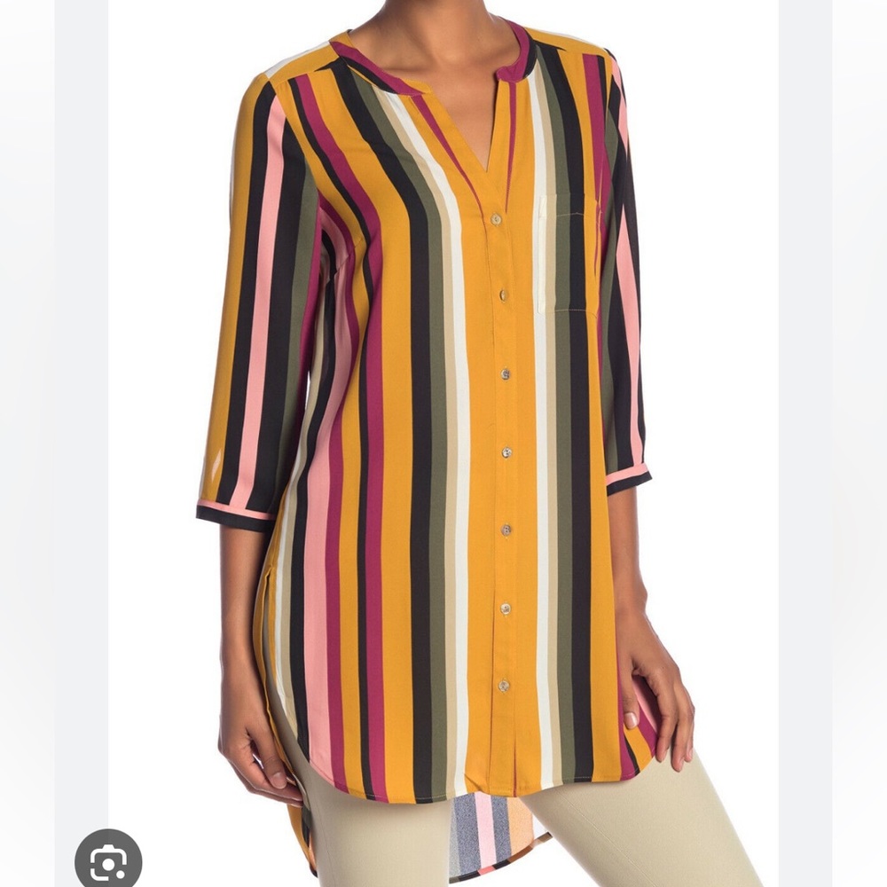 Daniel Rainn DR2 Striped Tunic Blouse